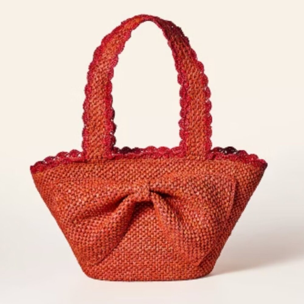 NWT Kate Spade New York Raffia Bow Tote bag